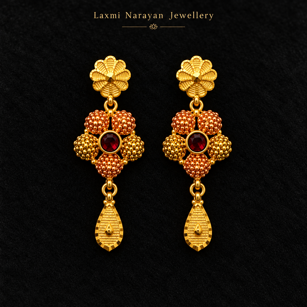 Matching earrings front close-up